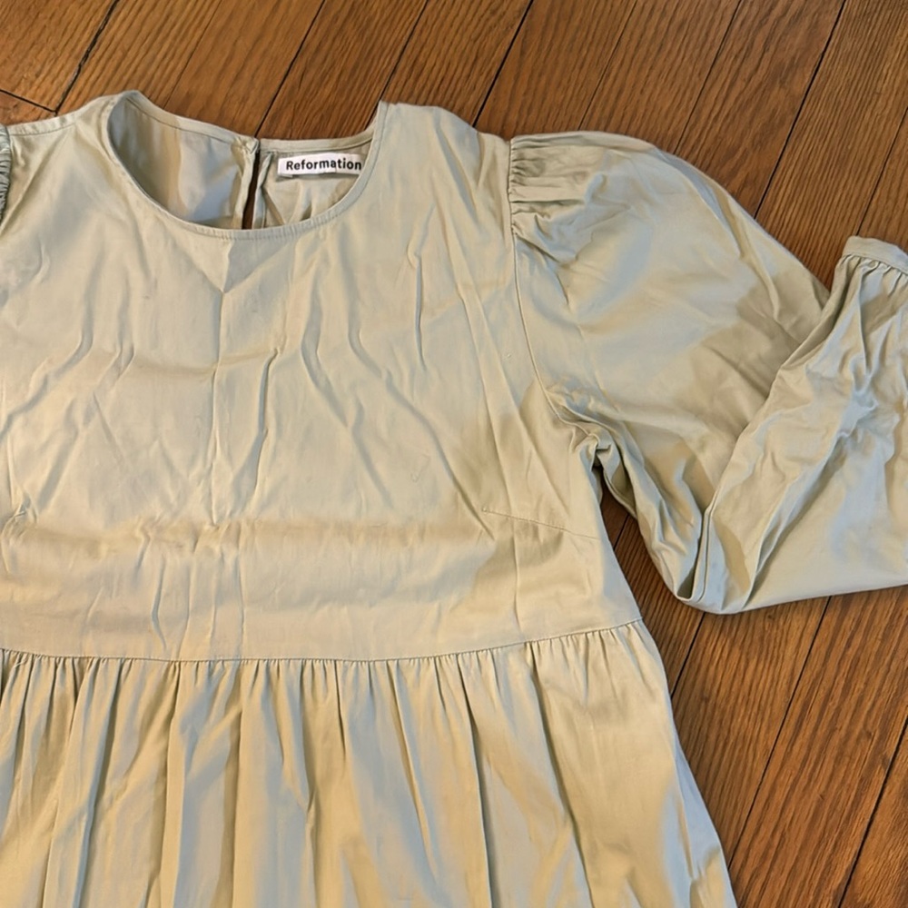 Reformation tiered cotton dress